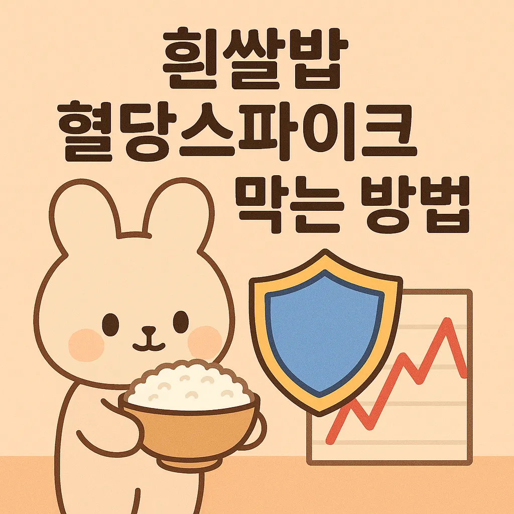 흰쌀밥 혈당스파이크 막는 건강한 식사법은?