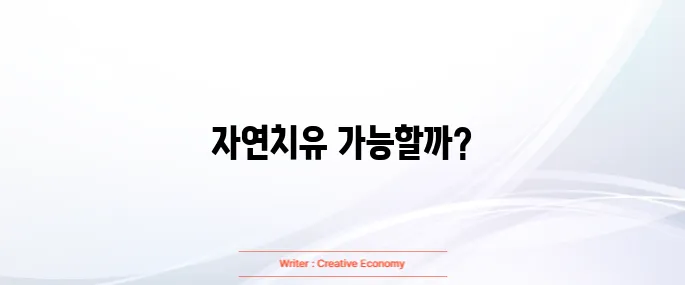 디스크 파열후 자연치유기간