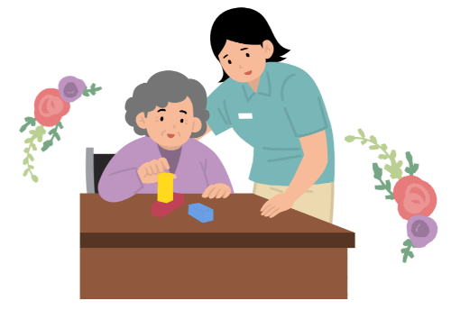 할머니-요양보호사-돌봄-그림