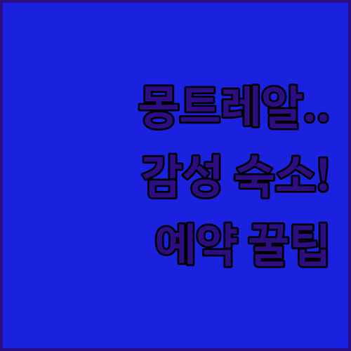 몽트레알 감성 숙소 추천 Maison..