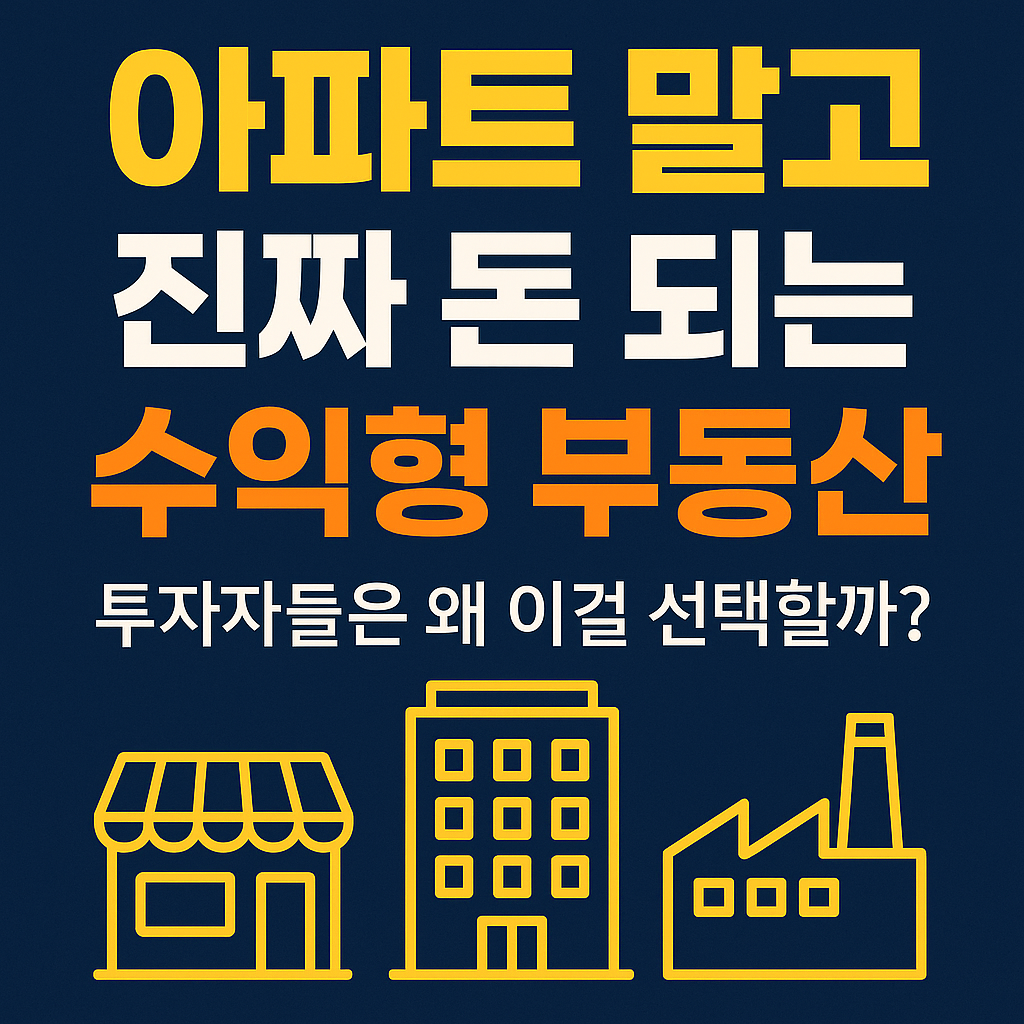 &ldquo;아파트 말고 진짜 돈 되는 수익형 부동산, 투자자들은 왜 이걸 선택할까?&rdquo;