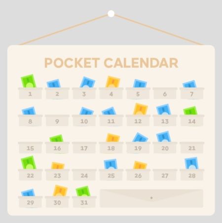 생활비 달력 이미지