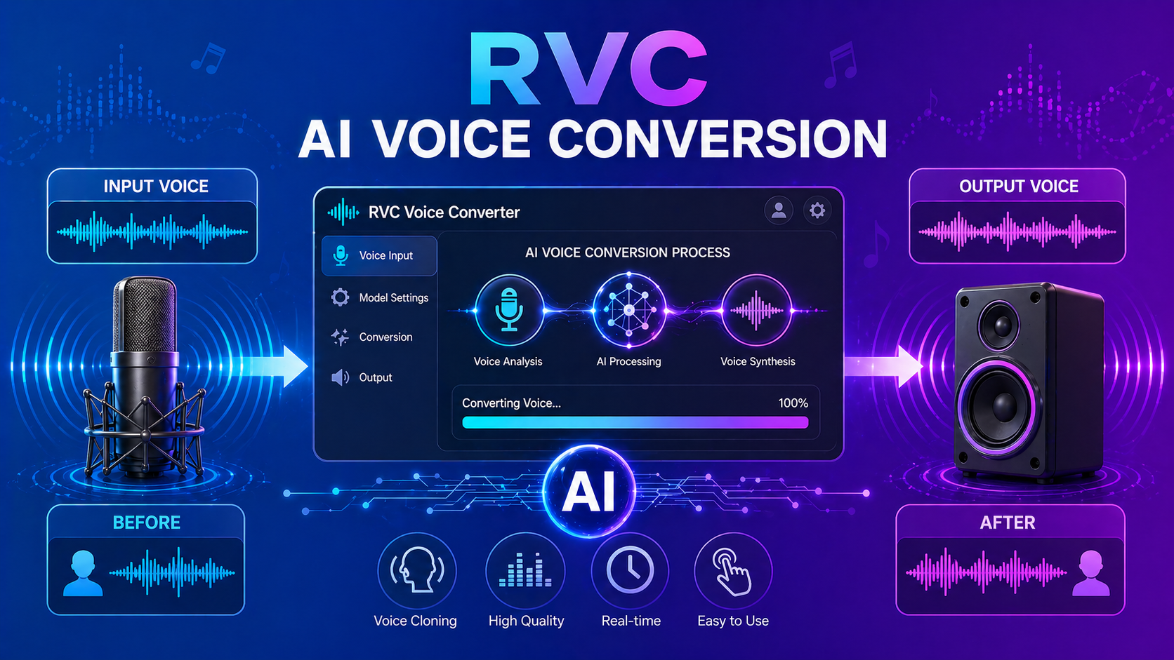AI 음성 변환 인터페이스 이미지