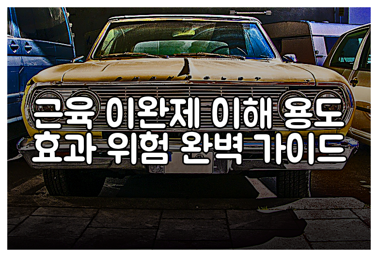 근육 이완제 이해 용도 효과 위험 완벽 가이드