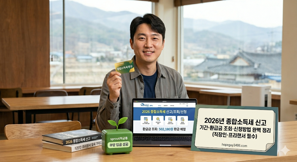 2026년 종합소득세 신고 방법 및 환급금 조회 안내 이미지