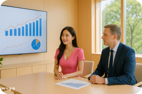 NHNKCP 2분기 실적 발표 장면