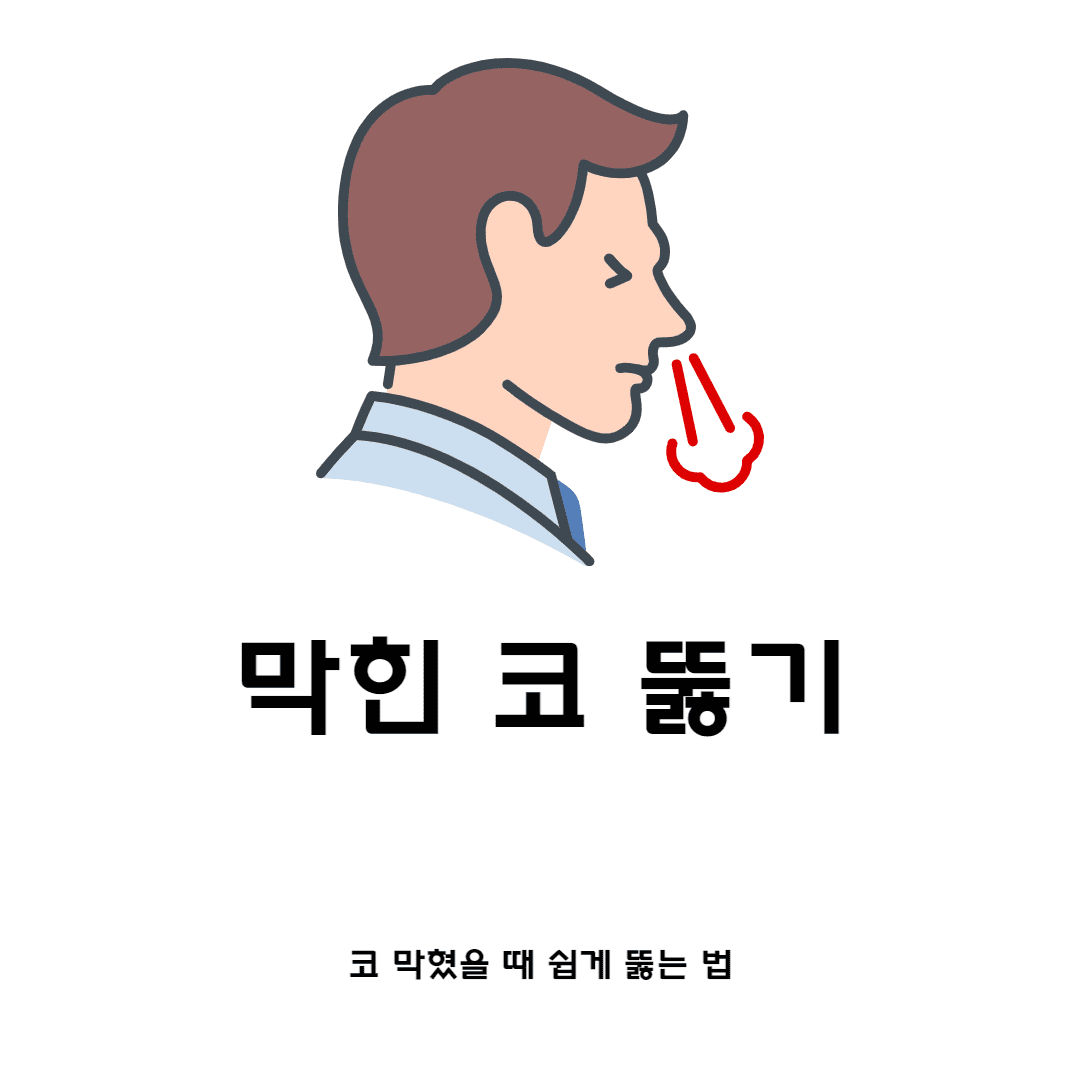 코 막힘 뚫는 법