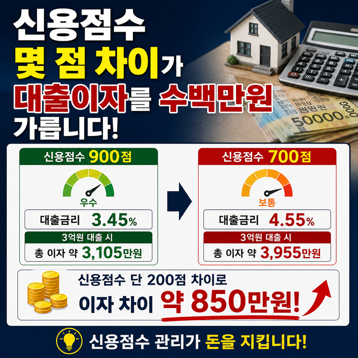 신용점수 대출이자