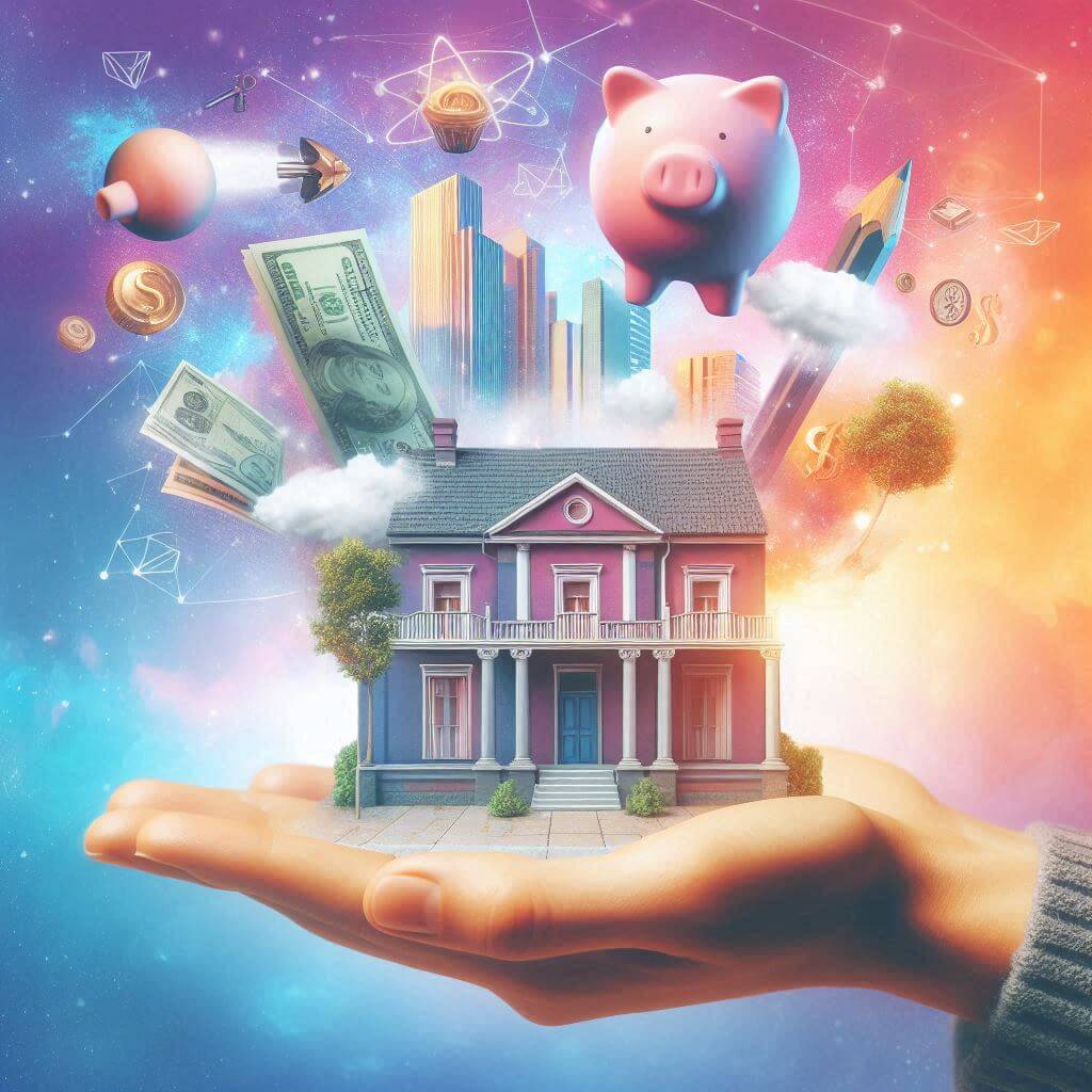 가입자격확인서를 취득해서 적금에 가입하고 집을 구입한 모습. 환상적인 분위기의 그림