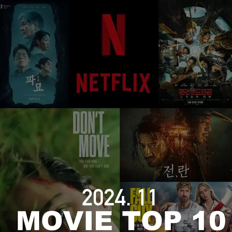 2024년 11월 넷플릭스 영화 순위 TOP 10