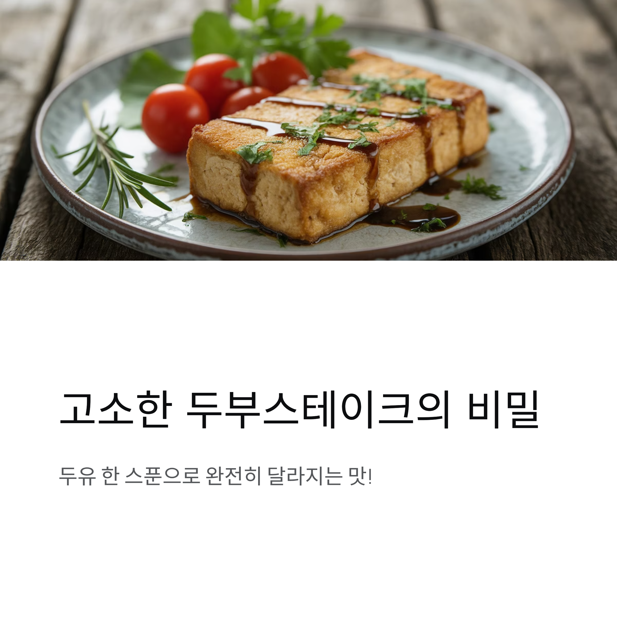 고소한 두부스테이크의 비밀, 두유가 답일까?