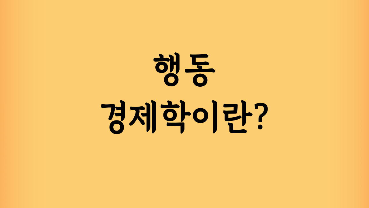 행동-경제학
