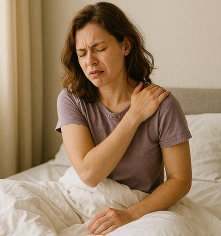 잠에서 깬 후 애깨 통증