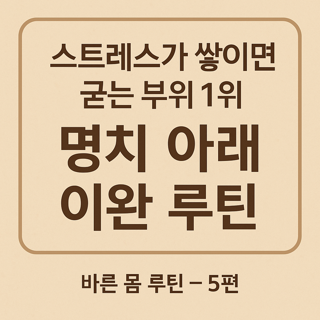 "명치 아래 복부 긴장을 이완하는 감정 회복 중심의 데일리 루틴 썸네일 이미지"