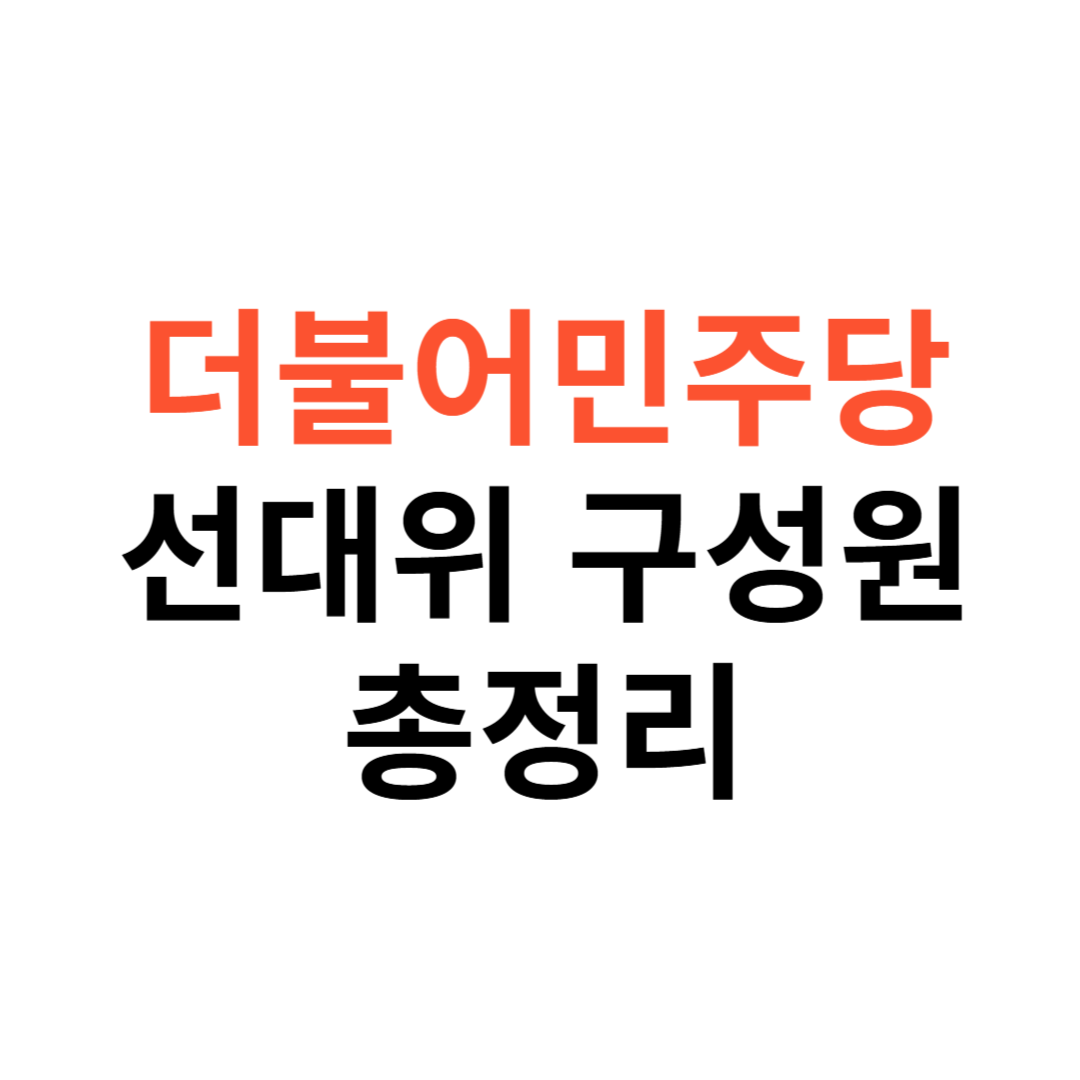더불어민주당 선대위