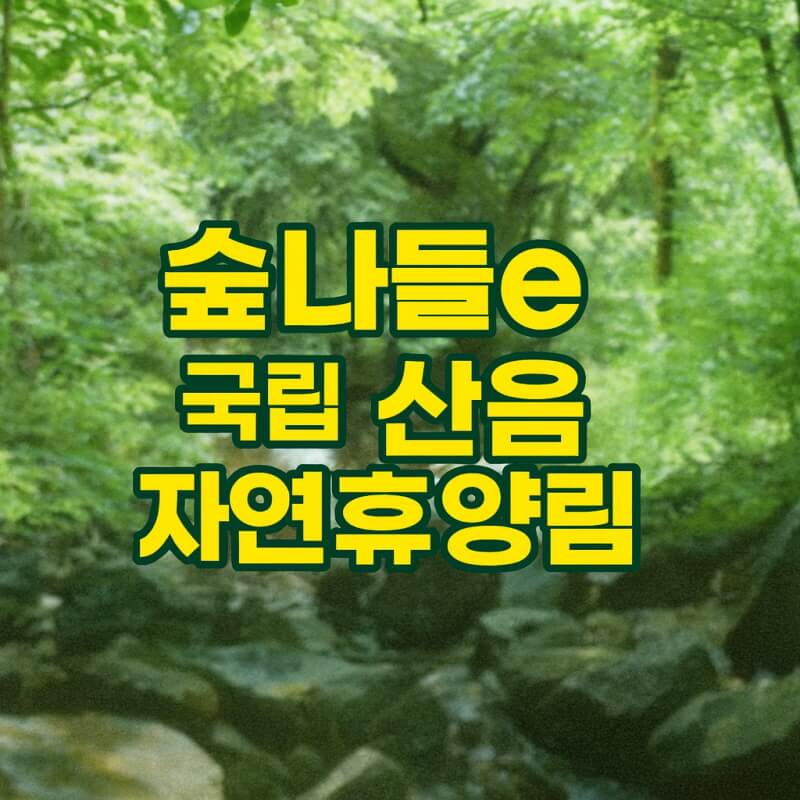 숲나들e 국립 산음 자연휴양림 국내 여행지 추천 관련사진