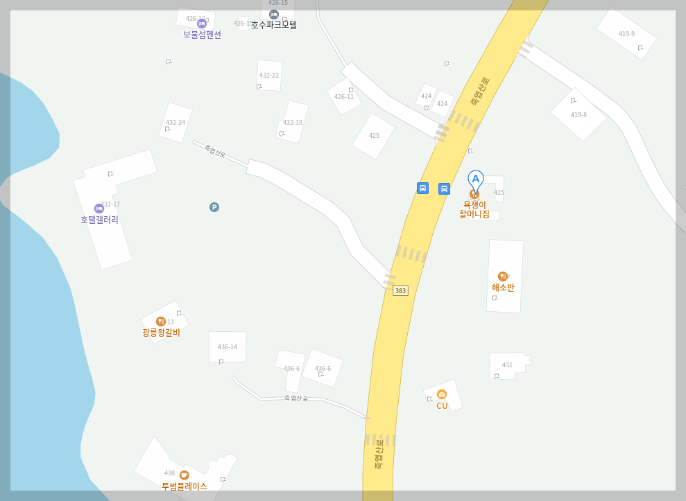 욕쟁이할머니집-지도