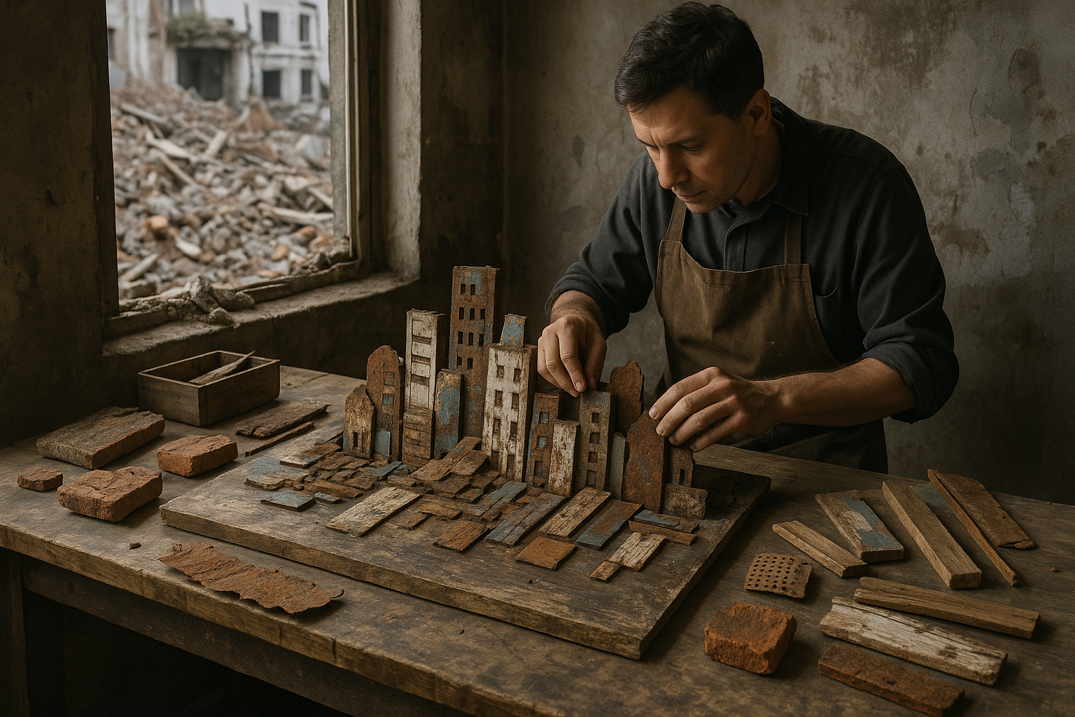 공예가 도시를 기억하는 방식 – 철거지역에서 수집한 재료로 만드는 작업