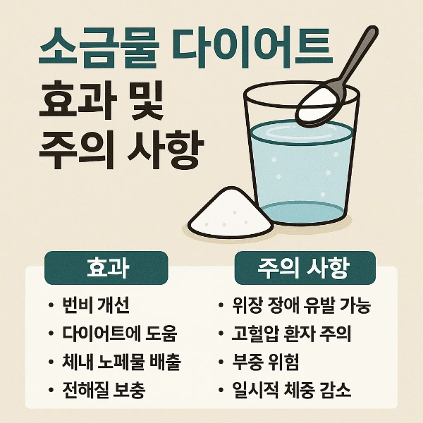 소금물 다이어트 효과 및 주의 사항