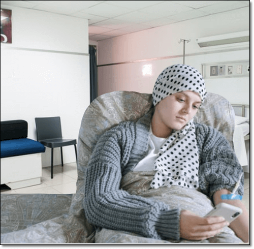 암 치료 중인 여성