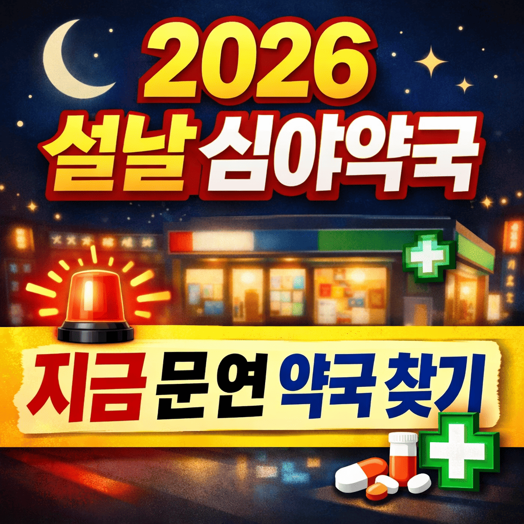 설날 명절 공휴일 문여는 약국 일요일 응급실 심야약국