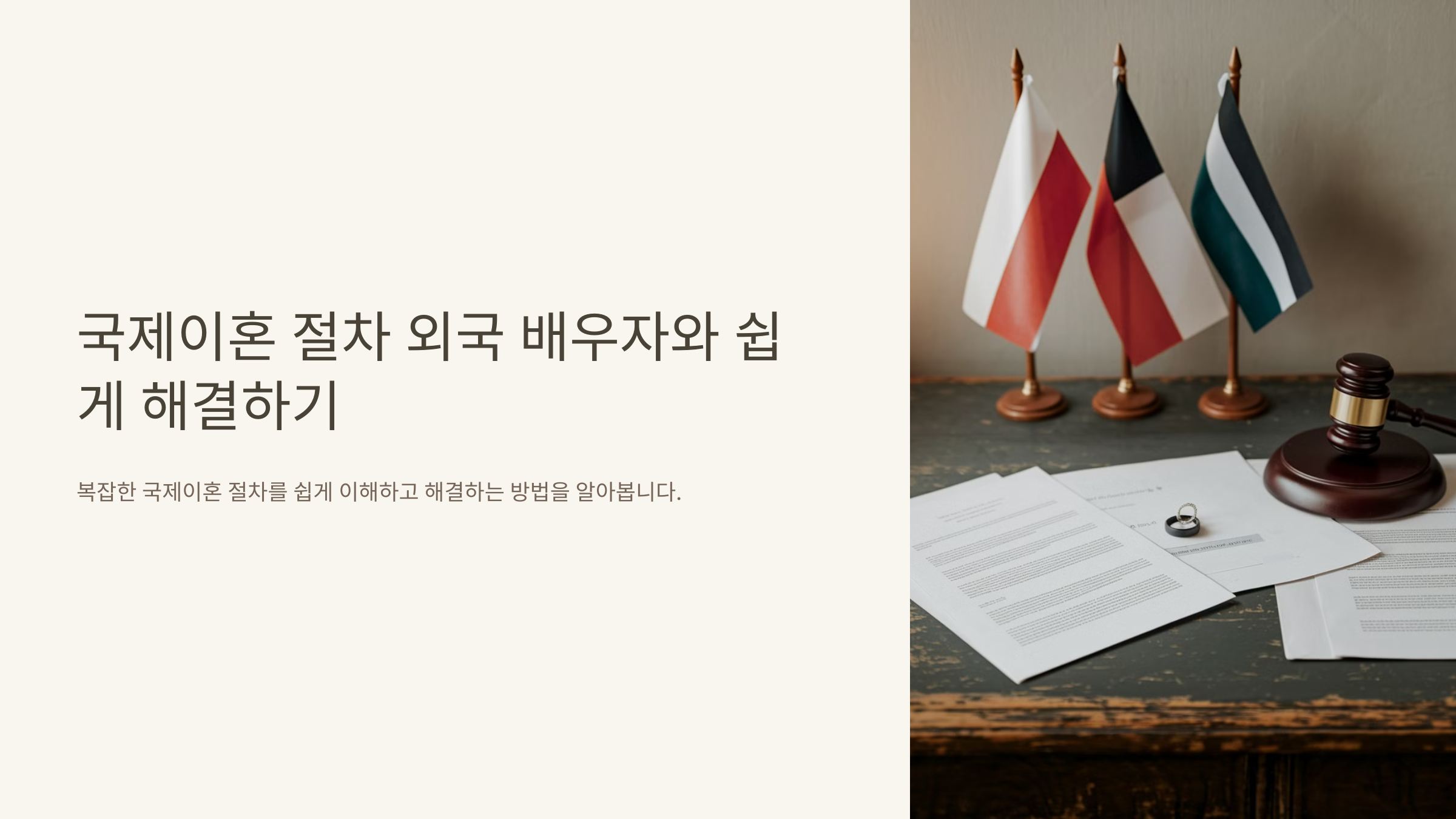 국제이혼 절차 외국 배우자와 쉽게 해결하기