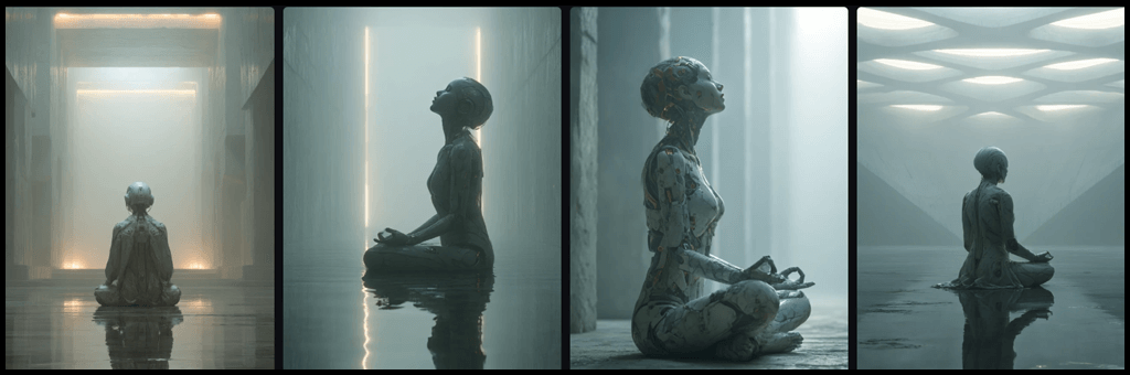 dreamy 스타일로 톤 조화를 이룬 브루탈리스트 배경Midjourney 이미지