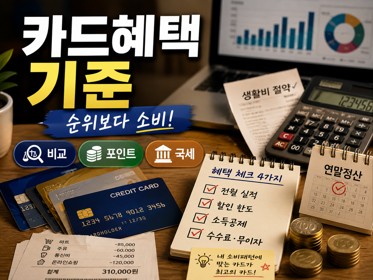 신용카드 혜택 비교, 순위보다 먼저 볼 4가지 기준