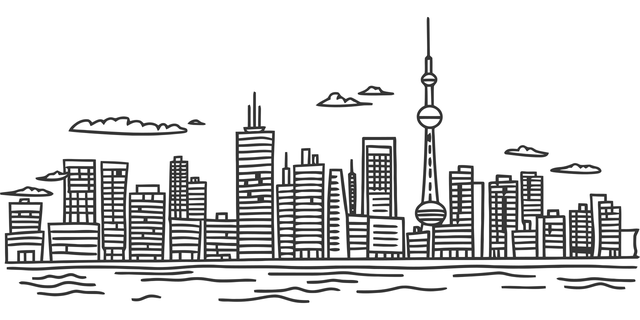 도쿄 도시풍경 삽화