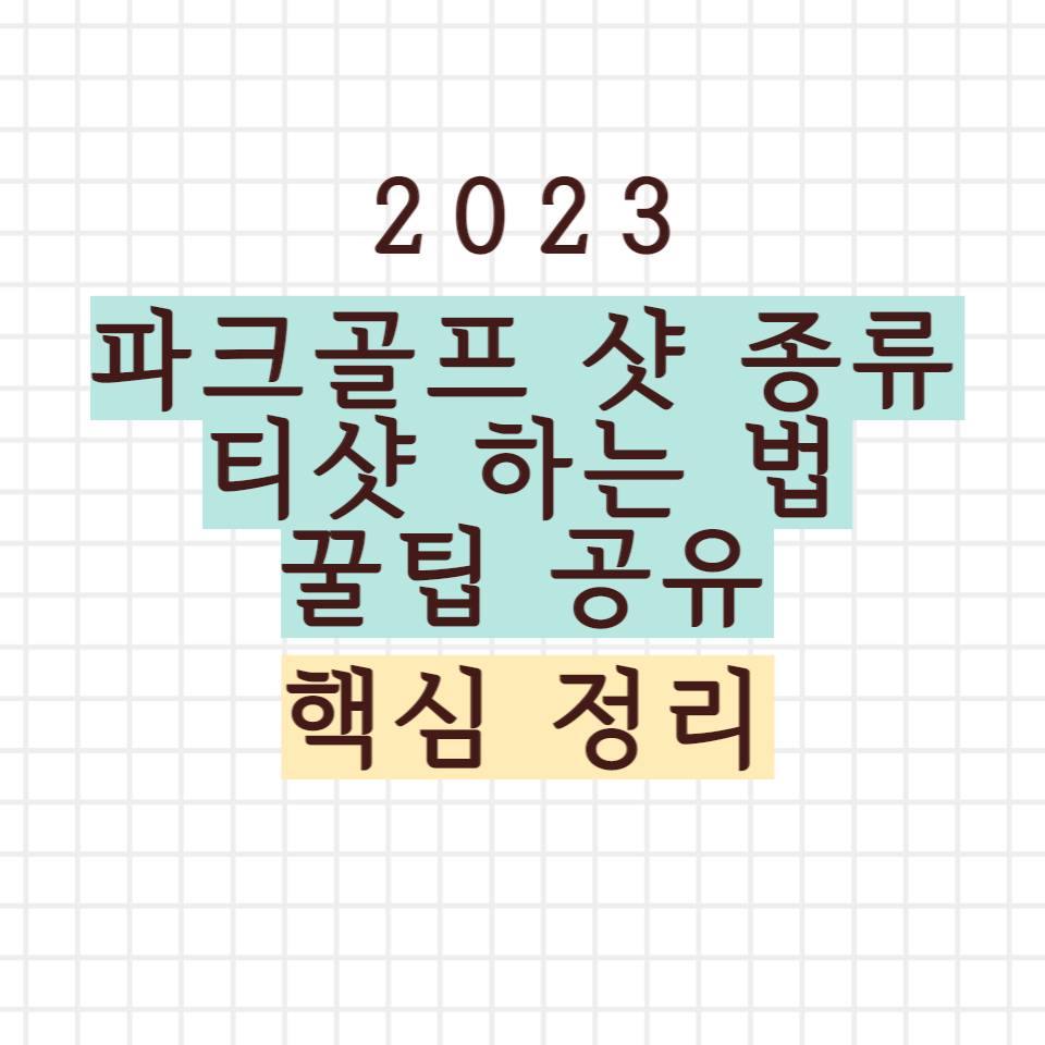 파크골프 샷 종류와 티샷 하는 법