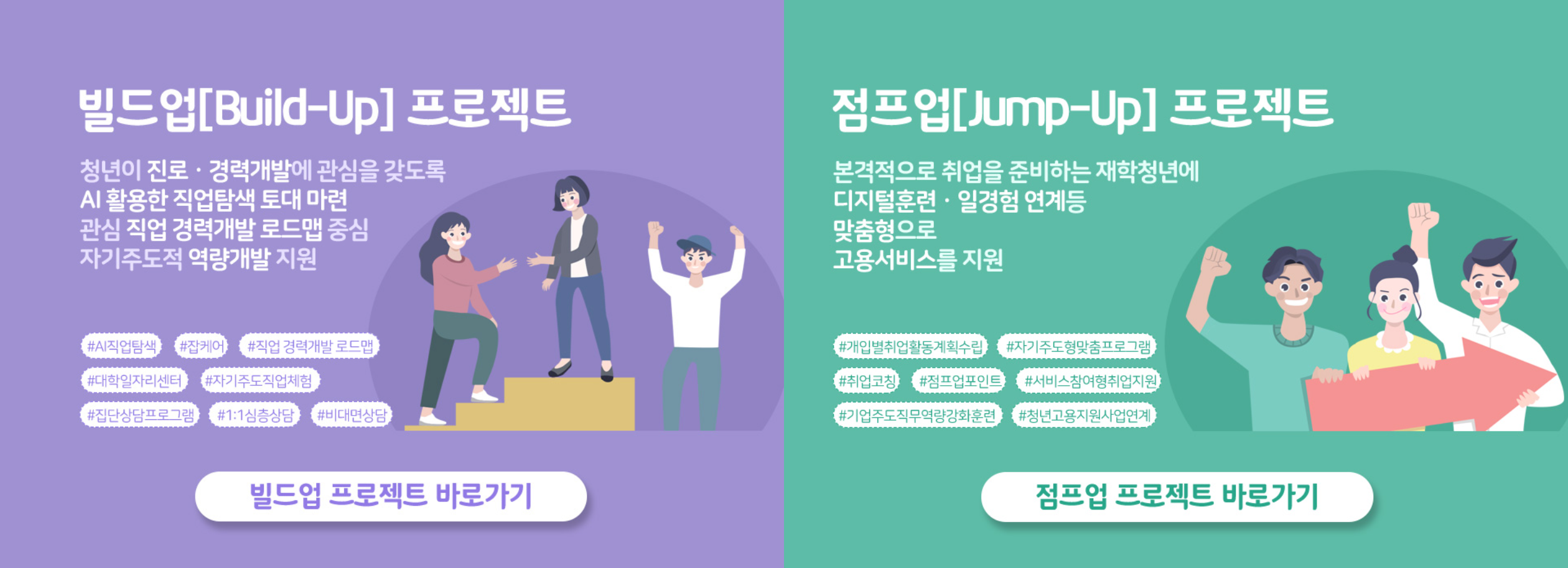 두 가지 프로젝트: 빌드업과 점프