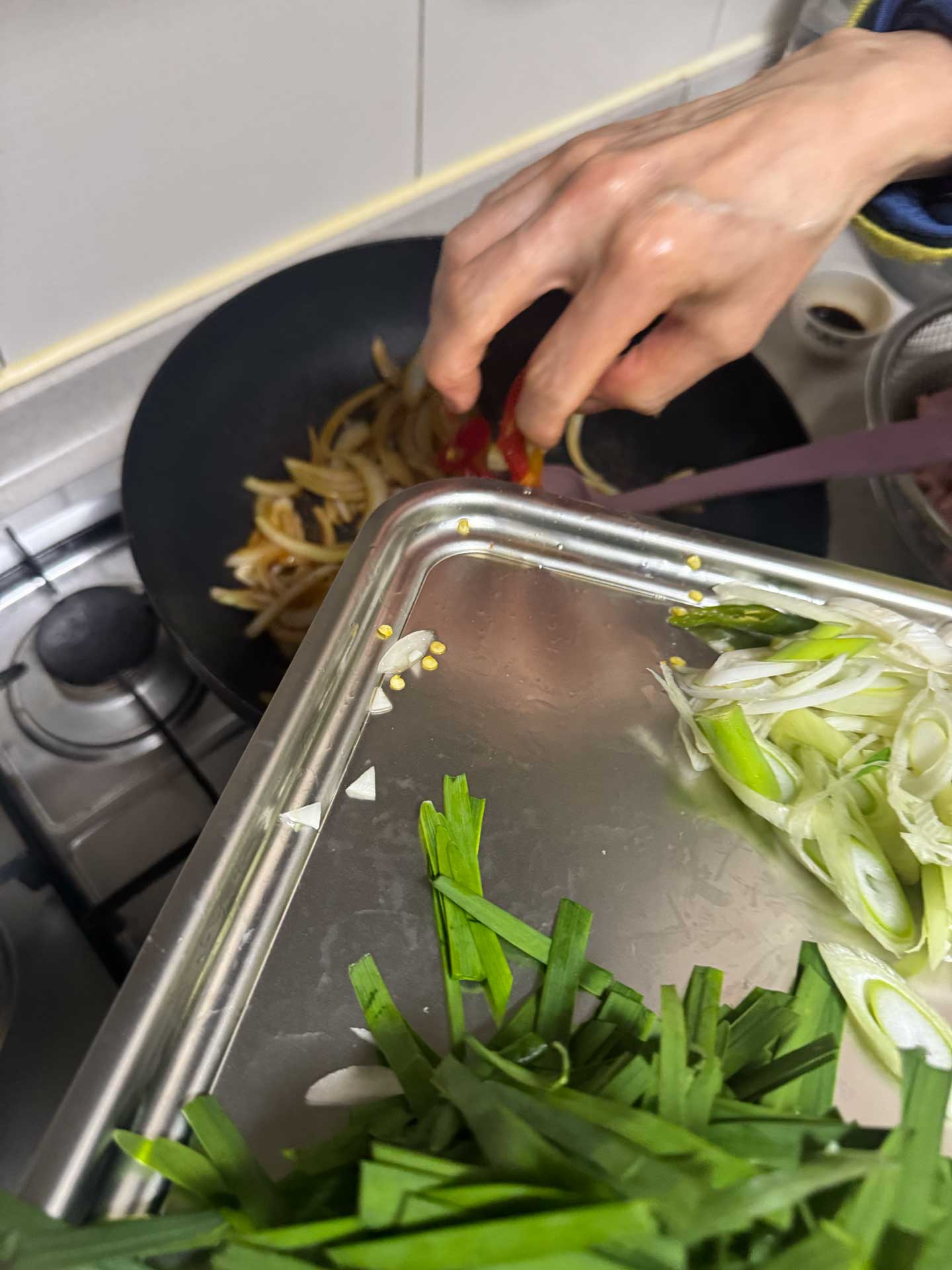 오리고기와 함께 먹을 야채볶기