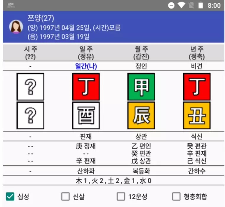 쯔양 사주