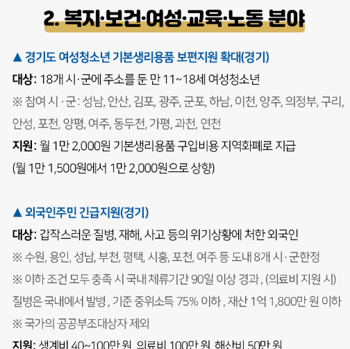 경기도 재난지원금 6차 외국인 대상
