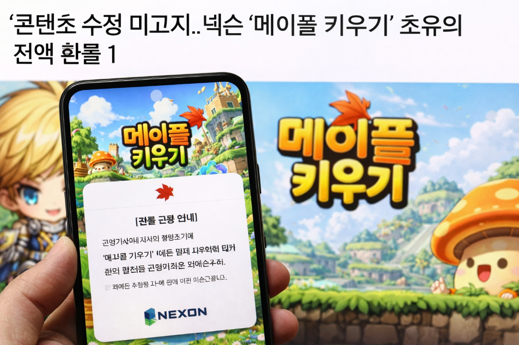 넥슨 메이플 키우기 전액 환불, 무슨 일이?