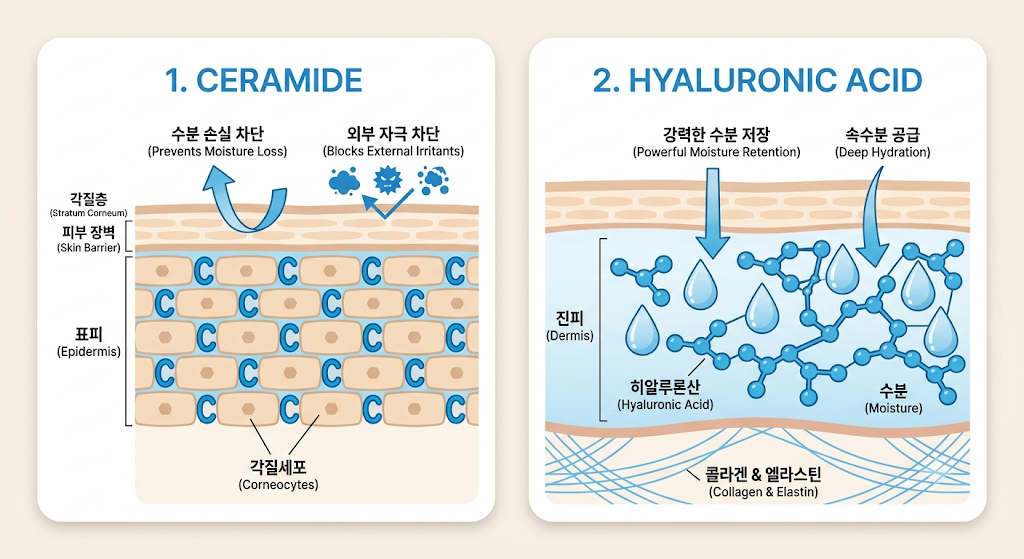 세라마이드와 히알라론산