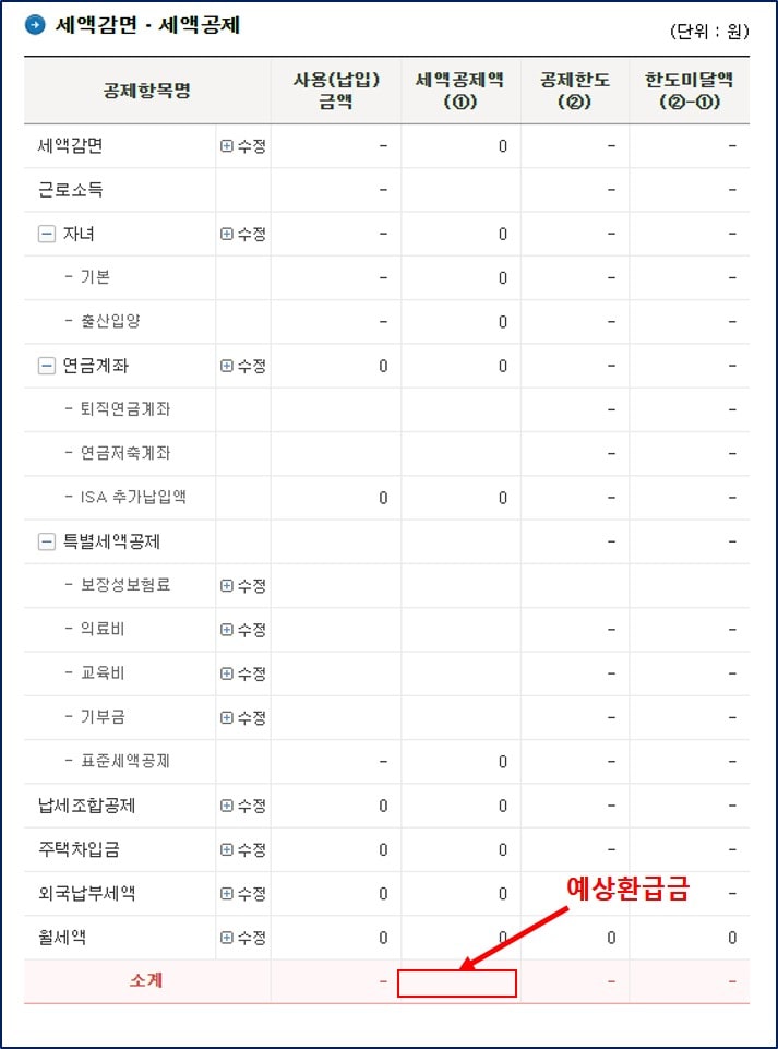 연말정산 환급금 조회 방법