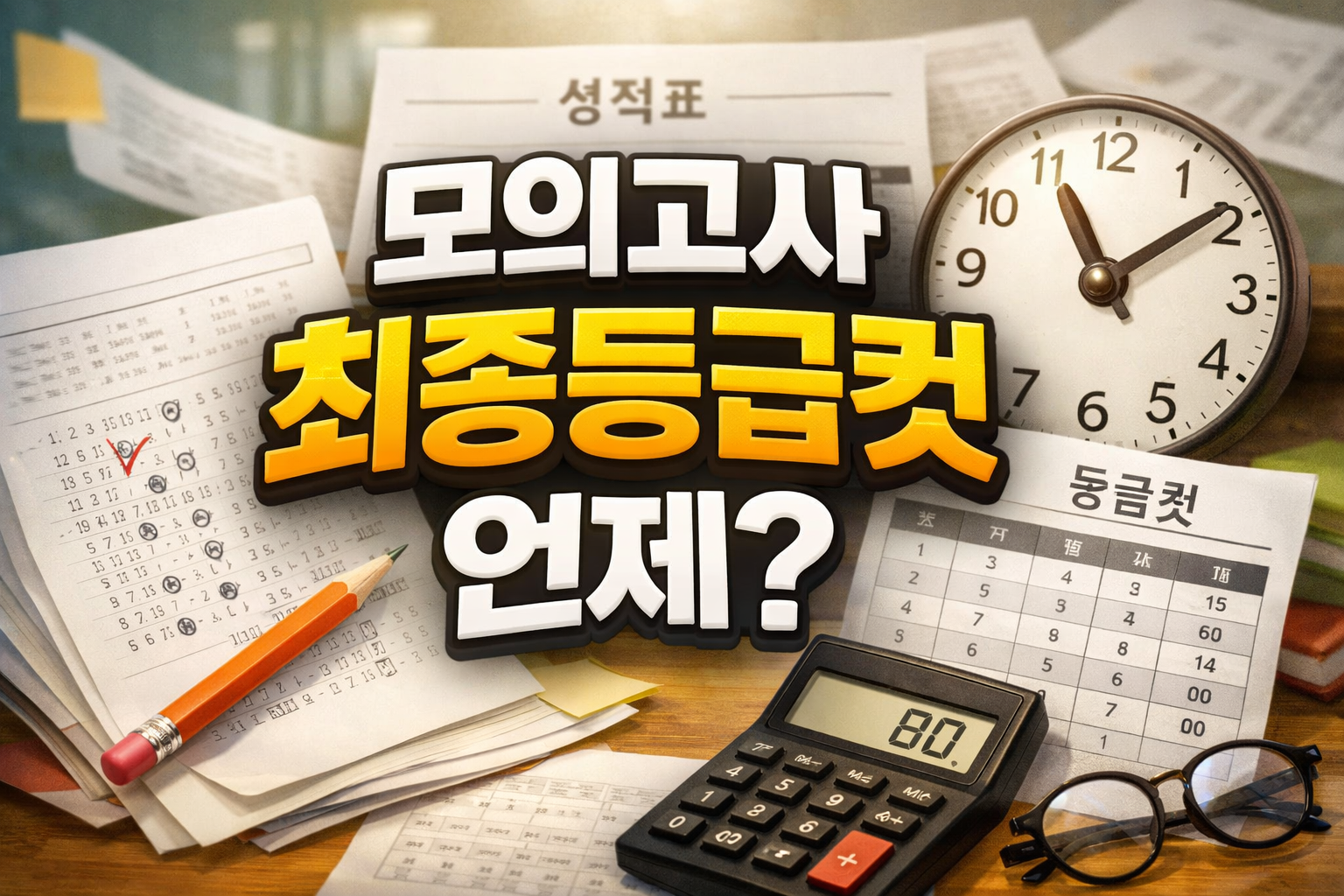 모의고사 최종등급컷 언제 나오나요? 고1 3모 수학 80점이라면 꼭 보세요
