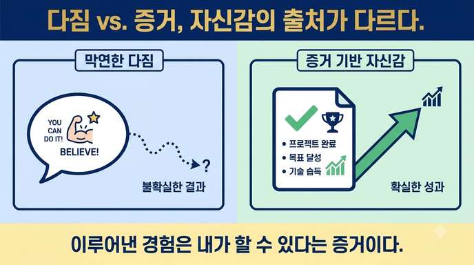 막연한 다짐 vs 증거 기반 자신감
