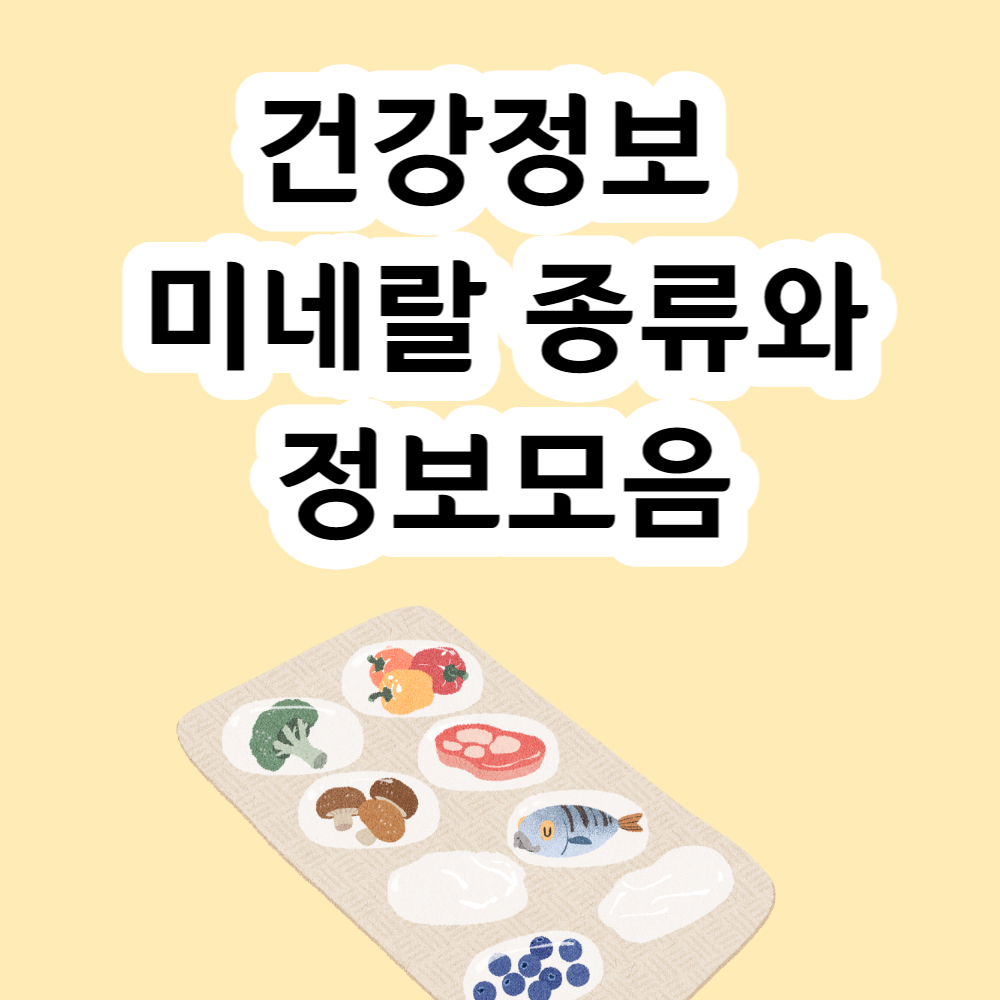 건강정보 미네랄 종류와 정보모음