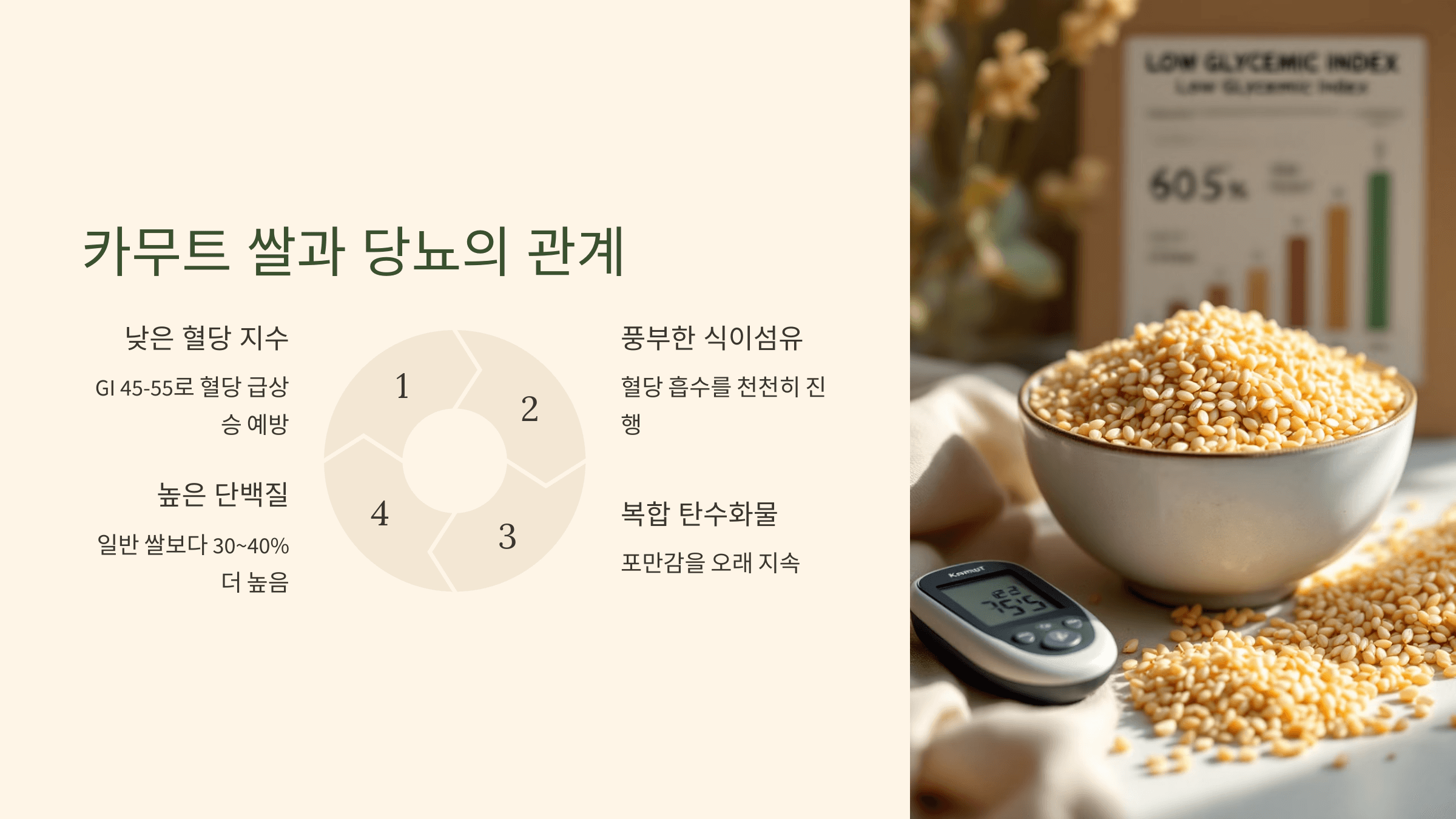 카무트 쌀 사진입니다.