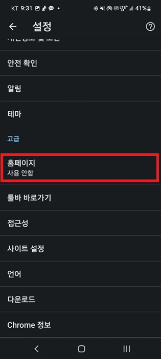 구글 크롬 홈버튼 추가 방법