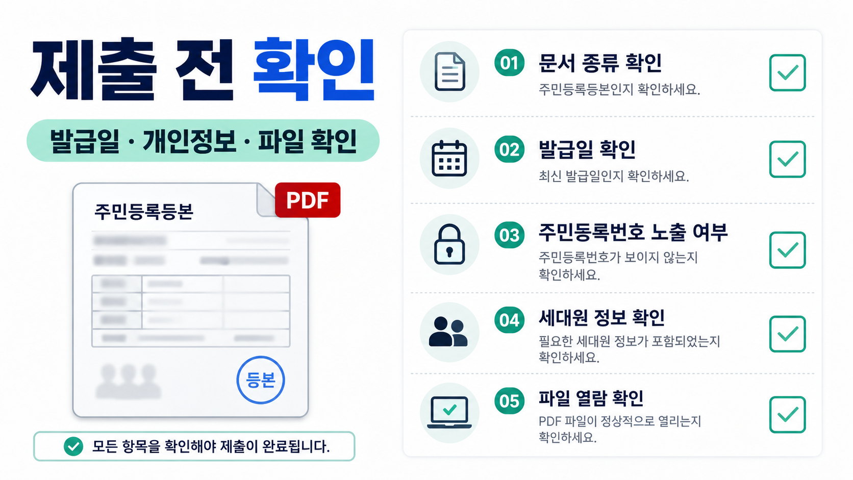 제출 전에는 이 부분을 꼭 확인해요