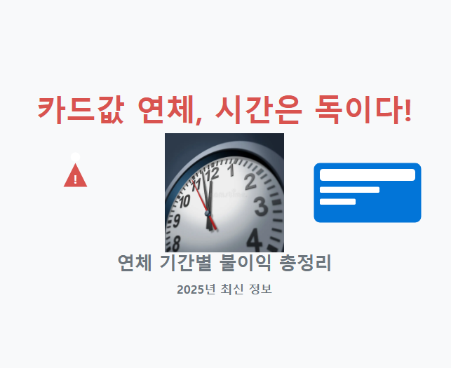 카드값 연체 문제 해결 연체, 시간과의 싸움!