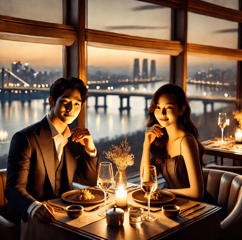 서울 한강에서 즐기는 크리스마스 프로포즈