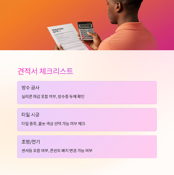 견적서에서 꼭 확인해야 할 항목들