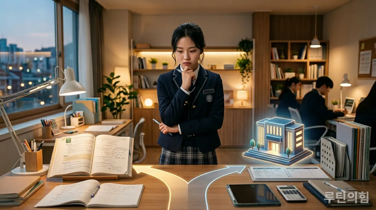 2026년 개정 교육과정에 맞춰 독학과 학원 중 학습법을 고민하는 한국 고등학생