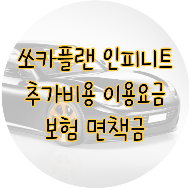 쏘카플랜 인피니트 비교 추가비용 이용요금과 보험 면책금까지 표지