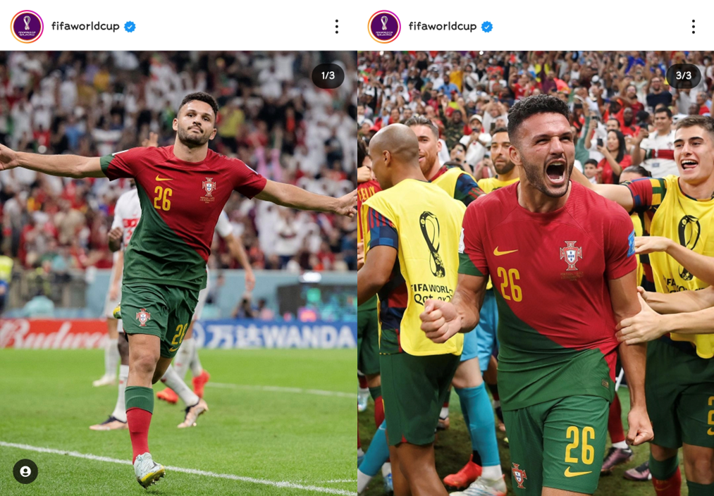FIFA Worldcup 공식 SNS 포르투갈 8강 진출