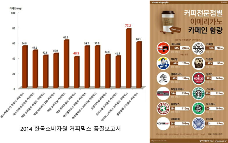 카페인 함량조사 보고서